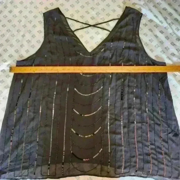 Torrid Premium Romantic Witchy Whimsigoth Mesh Sequin Plus Size Tank Top 5X - Picture 4 of 8